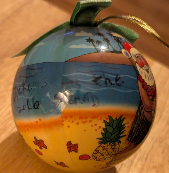 Galveston Island Texas Souvenir Ukulele Santa  Christmas Ornament - Picture 5 of 5